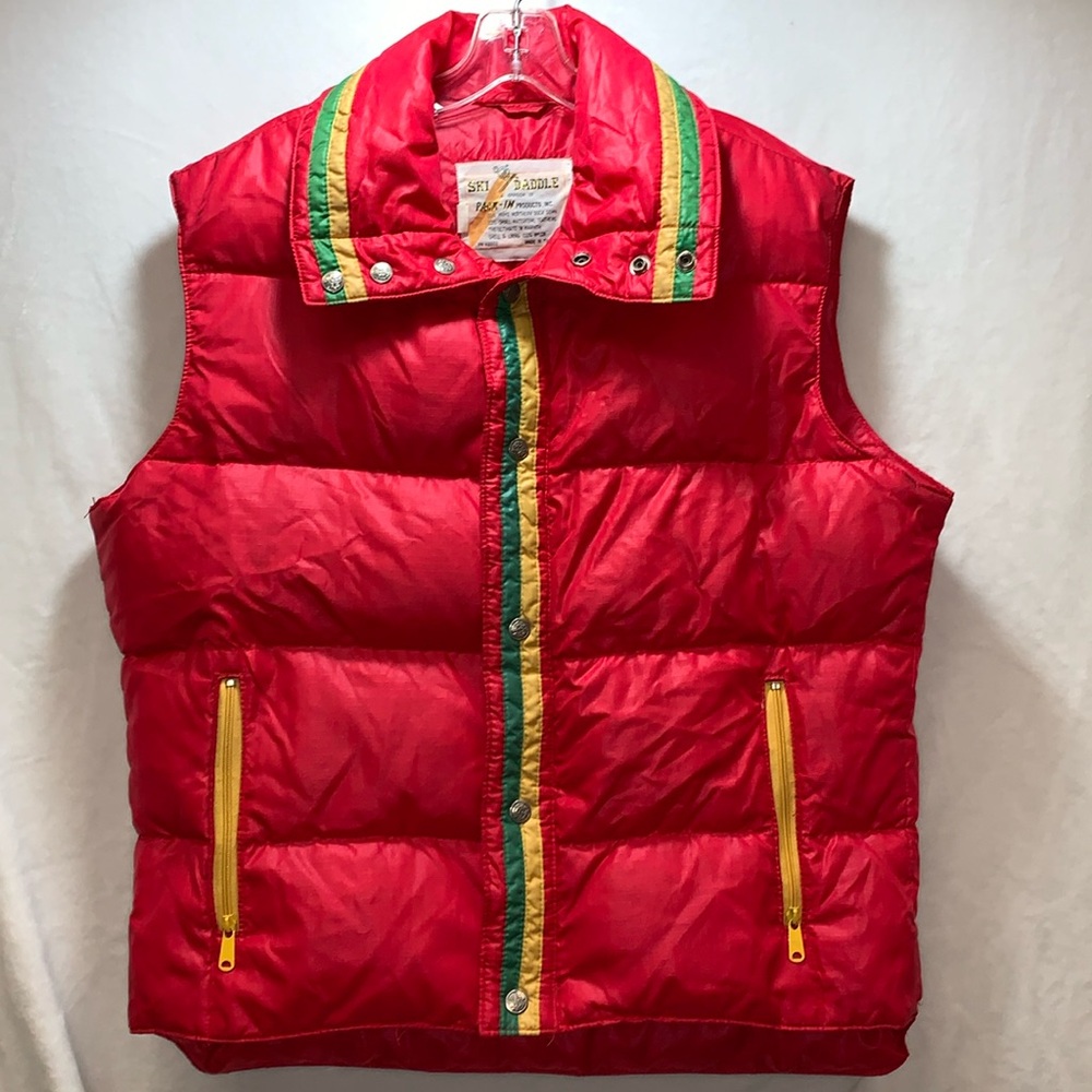 Ski Daddle Vintage 1970s Puffer Vest Ted/Gold/Green Men’s Size Medium RARE!!!